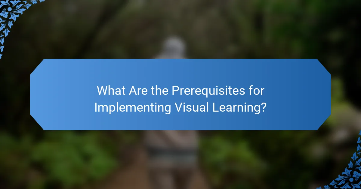 What Are the Prerequisites for Implementing Visual Learning?